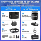 1/3 HP Ice Bath Chiller & 120 Gal Cold Plunge Tub Kit
