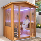 6000W Outdoor Traditional Steam Sauna With Fragrant Cedar Wood