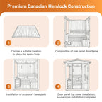 6000W Outdoor Traditional Steam Sauna With Fragrant Cedar Wood