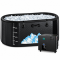 Cold Plunge Tub, 248 Gallon, 1 Horsepower, Heavy-Duty Ice Bath Tub for Athletes with Hot & Cold, Portable Inflatable Plunge Chiller with Water Treatment Kit, Immersion Therapy, Wifi (Black, 1 Set)